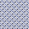 Parapluutjes in de regen stof blauw