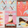Nautical fabric from Kokka pink