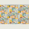 Nautical fabric by Kokka aqua