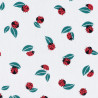 Ladybugs with green leaves fabric