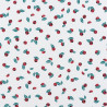 Ladybugs with green leaves fabric