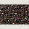 Paisley print fabric Color Flower black