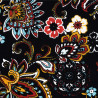 Paisley print fabric Color Flower black