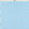 White Butterflies on light blue fabric