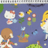 Hello Kitty x Push Pin fabric purple
