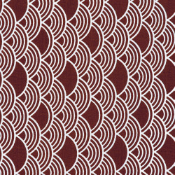 Japanese waves fabric red, detail