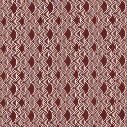 Japanese waves fabric red, cotton