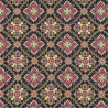 Holland Batik stof donkerbruin met goud