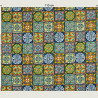 Mandala tiles fabric