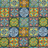 Mandala tiles fabric