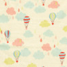 Balloons and clouds fabric