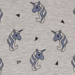 Glitter unicorn fabric