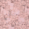 Animal fabric pink