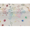 Metallic Rainbow Galaxy Fabric