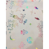 Metallic Rainbow Galaxy Fabric