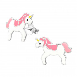 Unicorn earrings pink