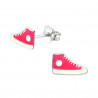 Sneaker earrings pink