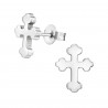 Stainless steel gothic cross earrings