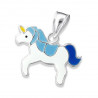 Unicorn pendant blue