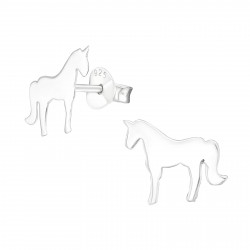 Silver unicorn earrings