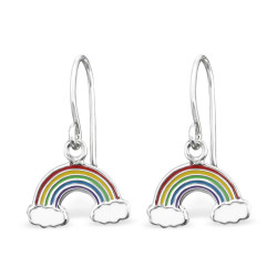 Rainbow earrings sterling...