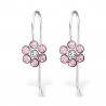 Flower ear hooks pink