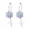 Flower earhooks lilac