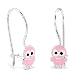 Pink Owl earrings