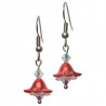 Bellflower earring raspberry