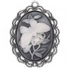Vlinder cabochon aan ketting