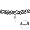 Tattoo Choker met zilveren sleutel