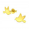 Bird earrings gold